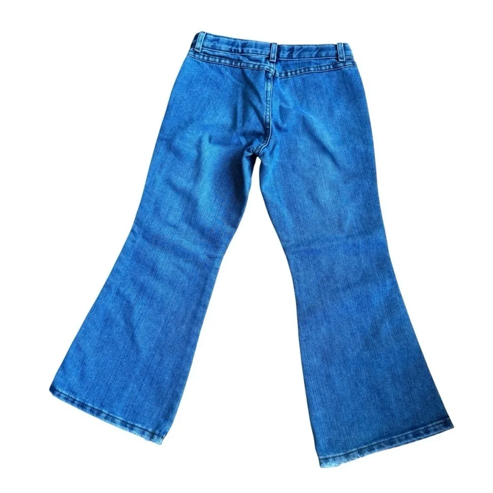Y2K Old Navy Blue Denim Jeans Boot Cut Flare Girls Size 8 1/2